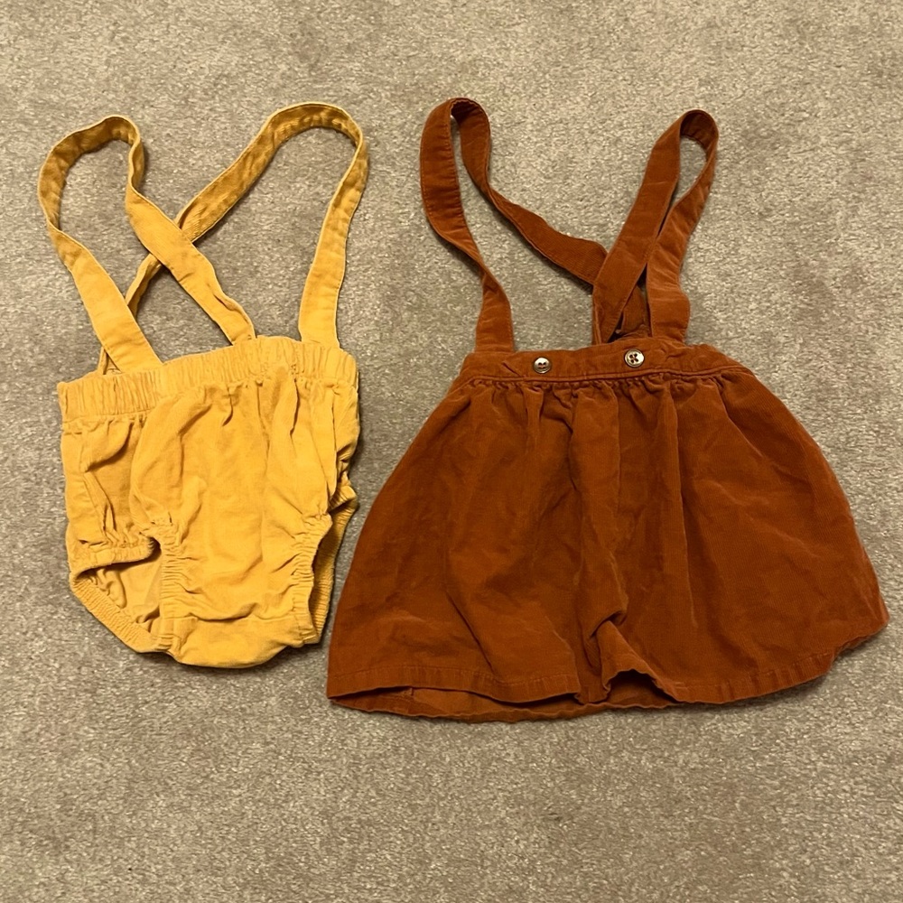 Vintage Style Baby Romper and Skirt Set